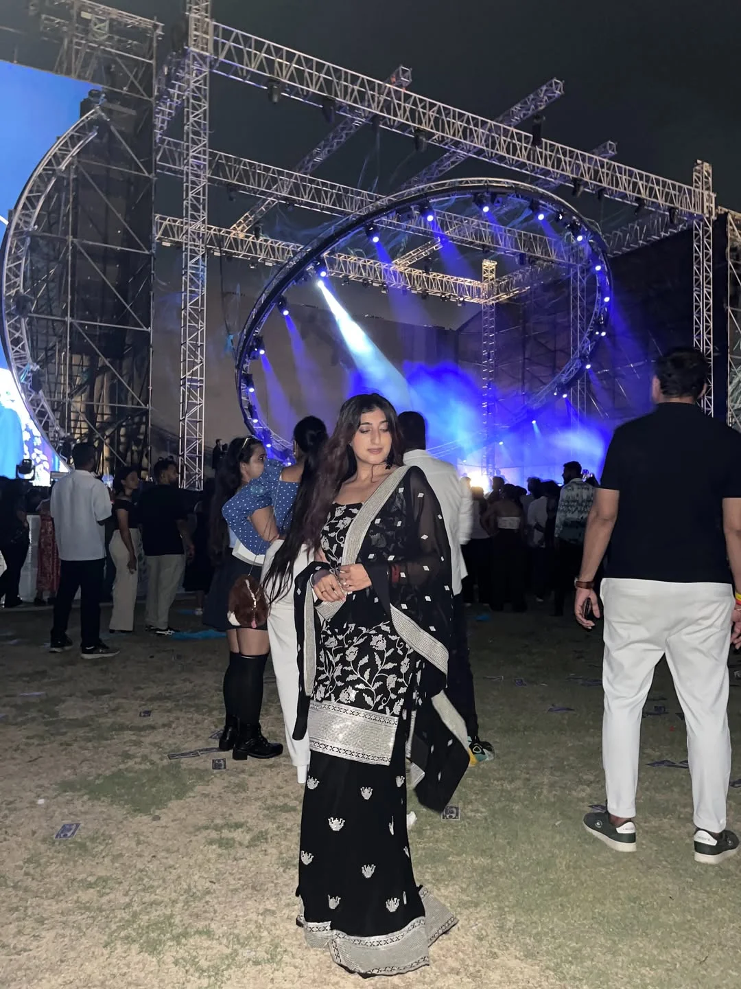Black Embroidered Suit & Sheer Dupatta Festival Look