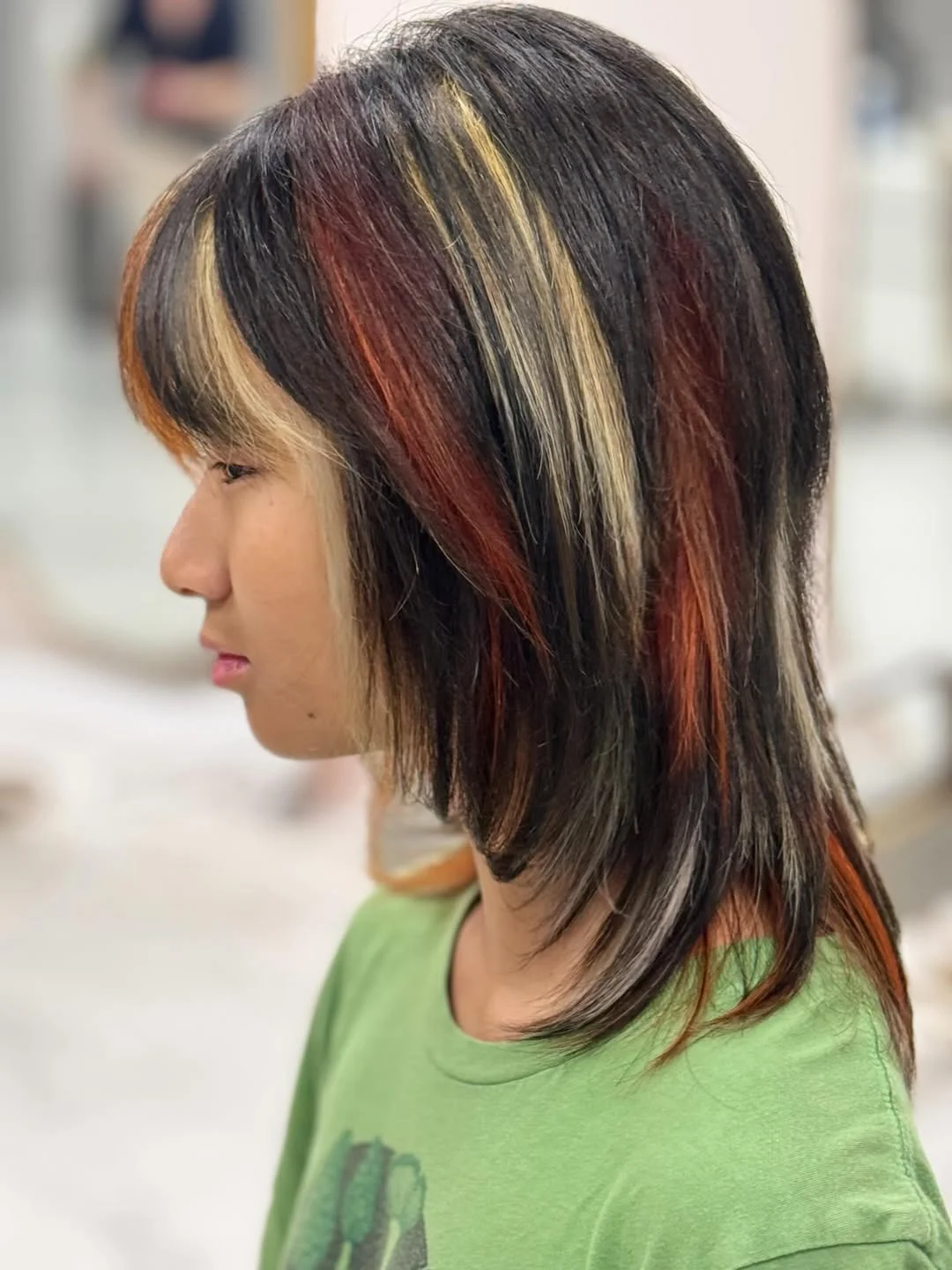 Bold Honey Blonde And Copper Wolf Cut