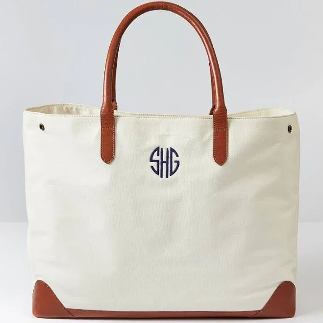 Canvas and Leather Travel Tote