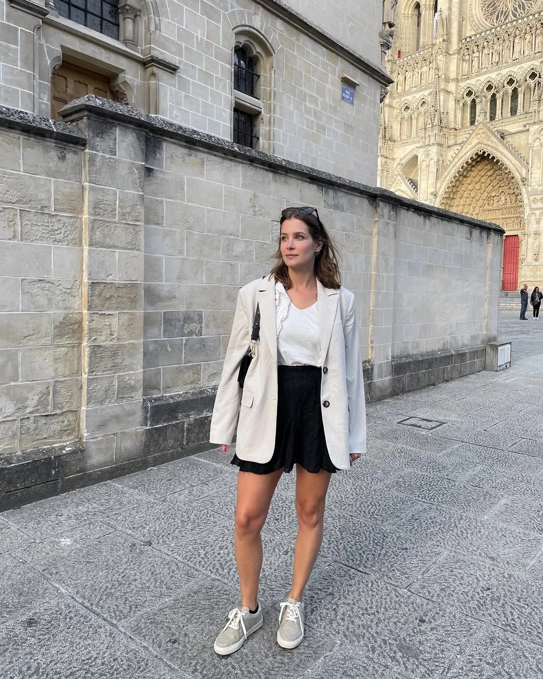 Chic Blazer and Skirt Back-to-School Look