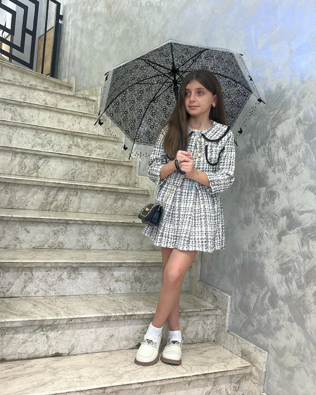 Chic Tweed Dress And Loafer Back-to-School Look