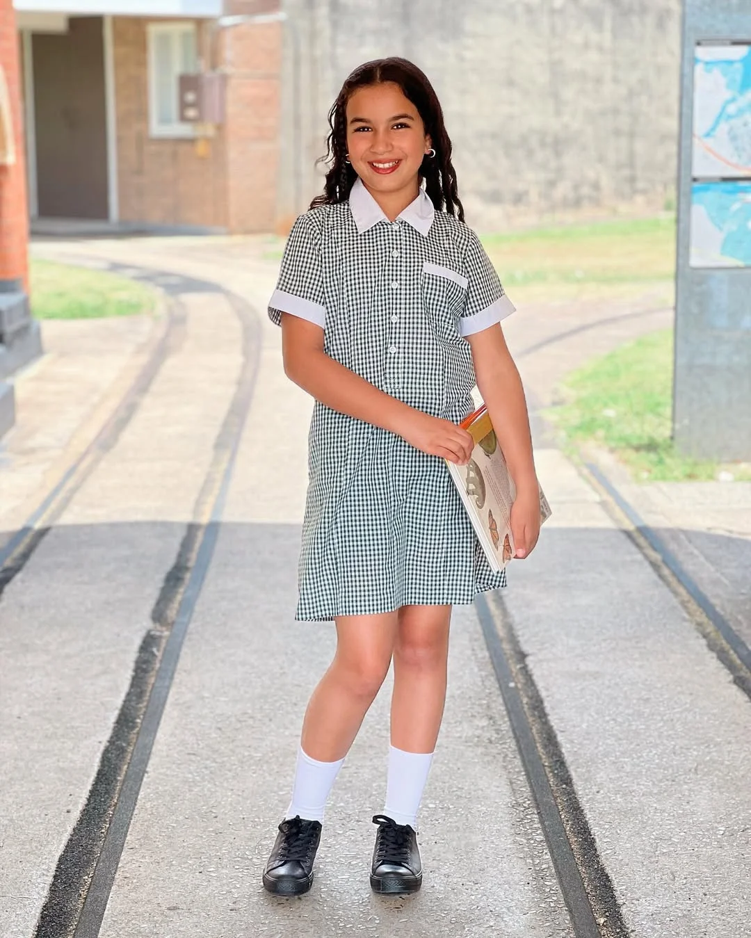 Classic Gingham School Uniform Dress