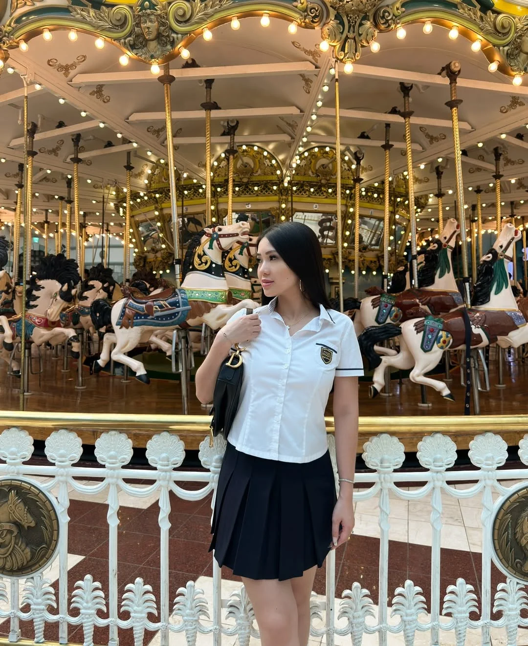Classic School Uniform In White And Black