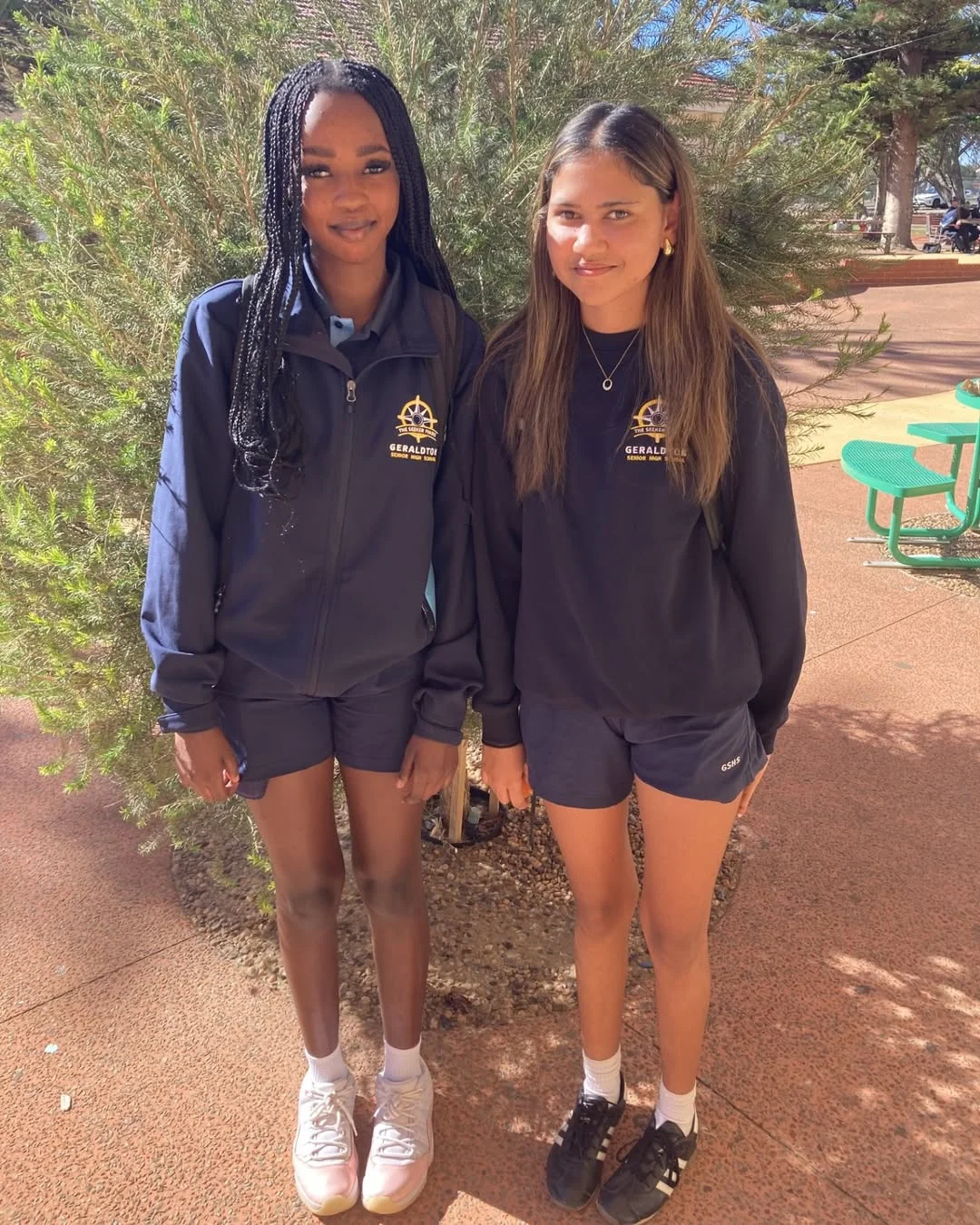 Classic School Uniform Shorts And Sweater Look