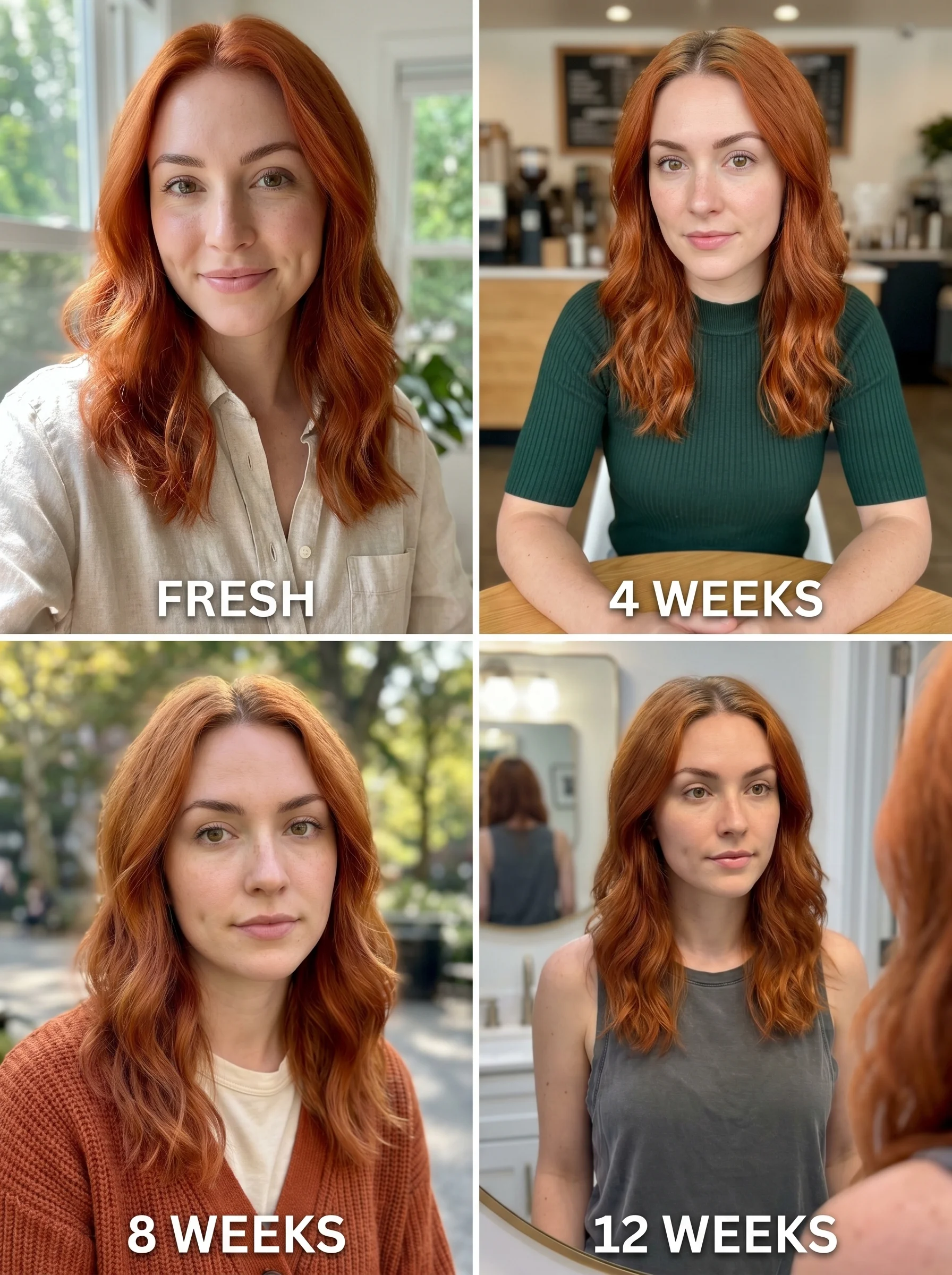 Close-up of vibrant ginger hair showcasing a Sedona Clay and Burnt Orange 'Desert Heat Aesthetic Copper' for copper hair summer ideas 2026. Perfect for casual, everyday styling.