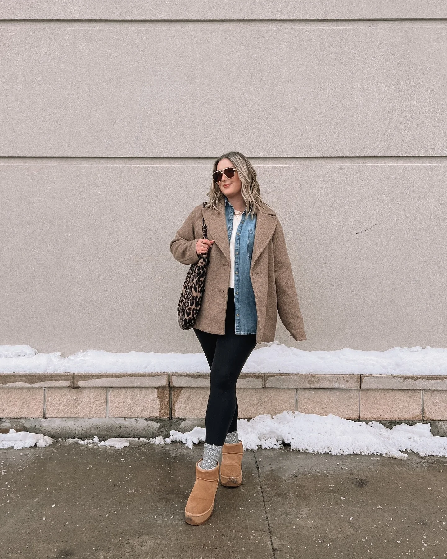 Cozy Layered Look With Teddy Coat