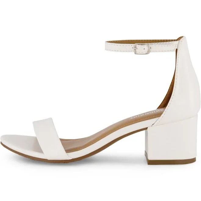 Cushionaire Women's Alba Dress Shoes for Mid Block Low Heels Sandals