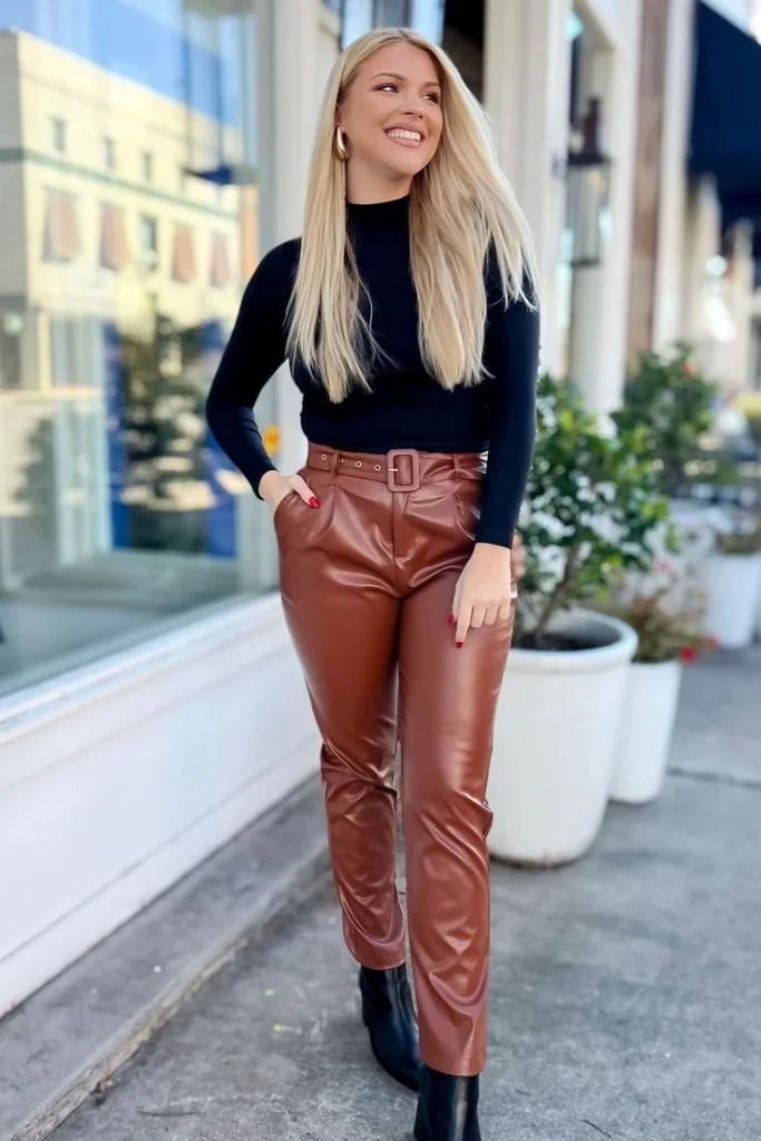 Discover 19 Trendy Fall Leather Pants Outfit 2024 Ideas for Every Occasion: From Casual to Dressy