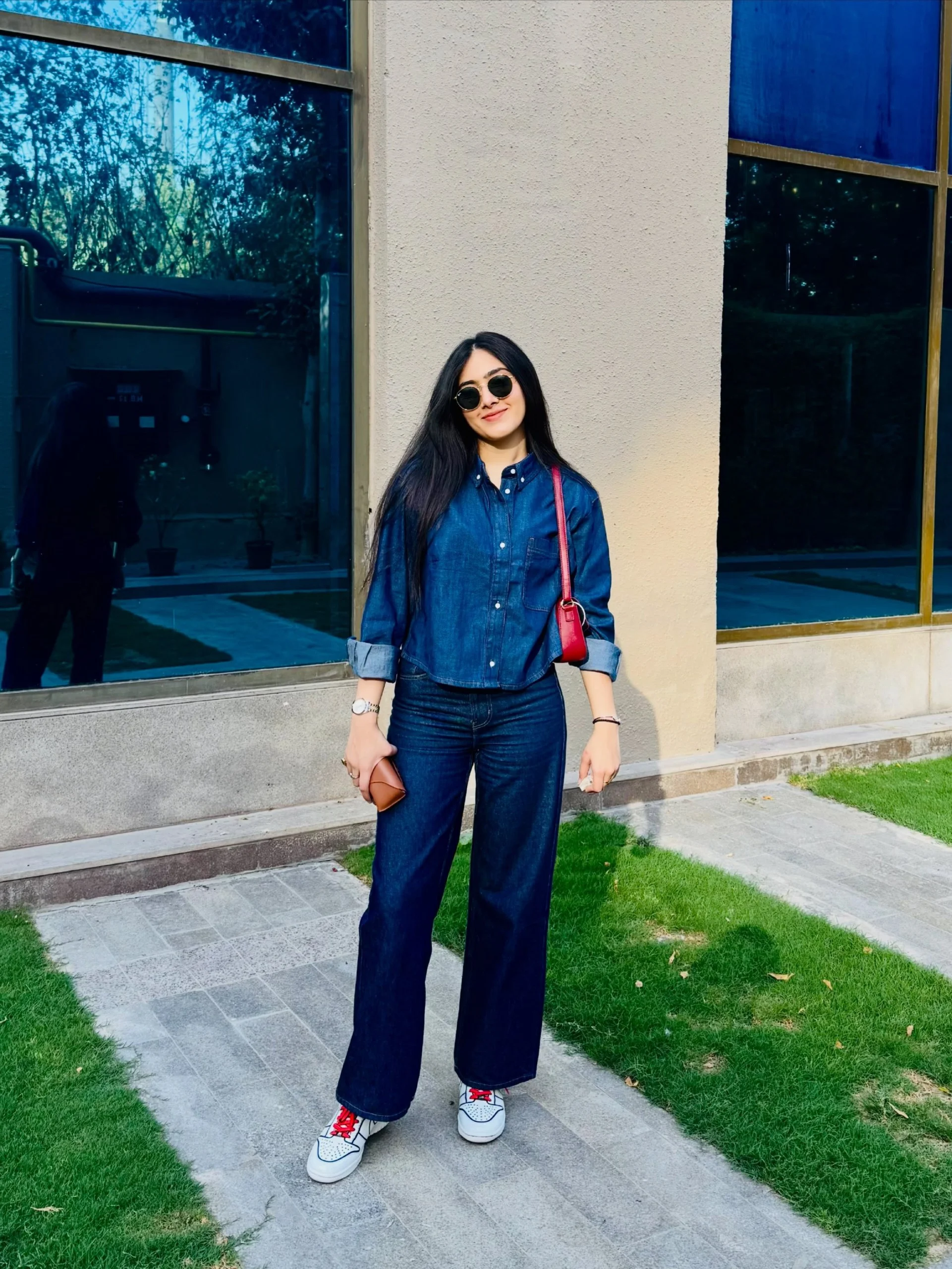 Elevated Denim on Denim Wide Leg Silhouette
