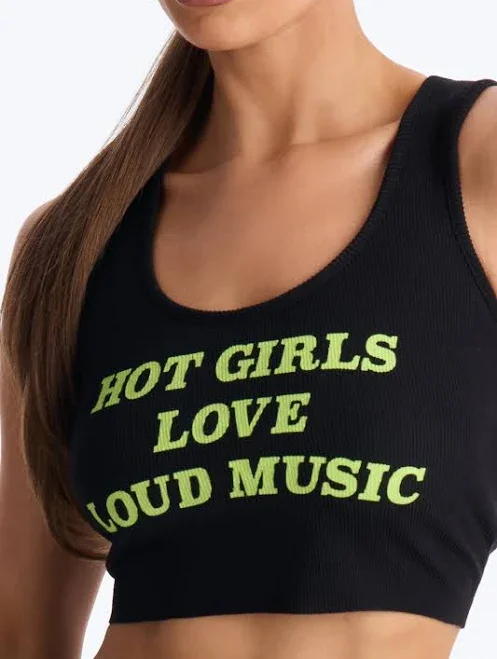 Fashion Nova Sleeveless Cropped Graphic Tank Top