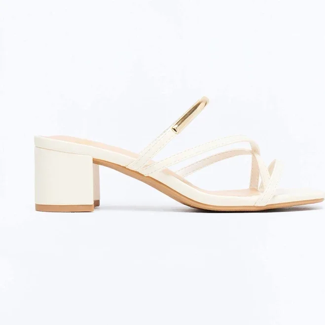 Fashion Nova Women's Livia Block Heel Mules
