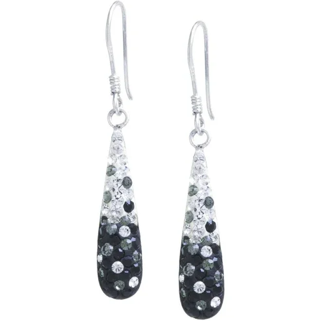 Giani Bernini Women's Sterling Silver Crystal Pave Teardrop Earrings