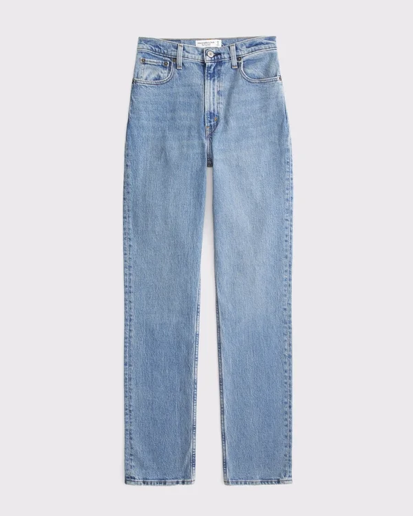 jeans Abercrombie & Fitch Women's High Rise 90s Straight Jean Abercrombie & Fitch $59.99