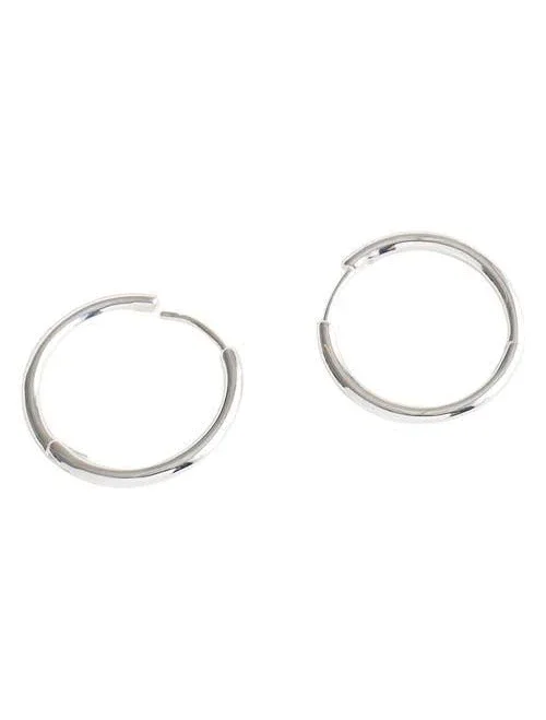 Madewell Sterling Silver Demi-Fine Hoop Earrings