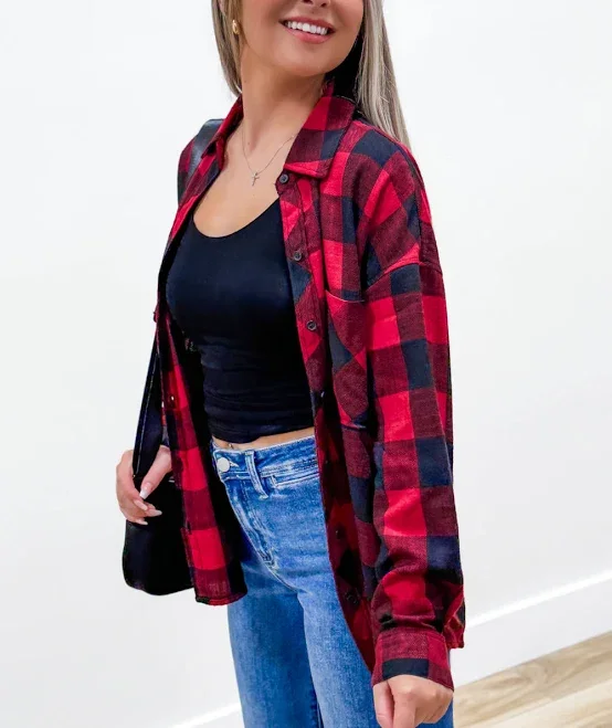 Makk Fashions Campfire Oversized Flannel