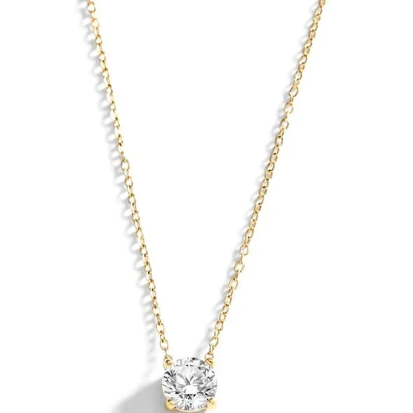 Mint & Lily Dainty Solitaire Pendant Necklace
