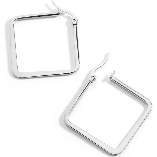 Mint & Lily Geometric Girl Boss Hoop Earrings