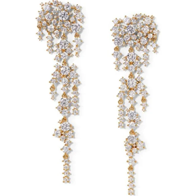 Nadri Starlight Cluster Cubic Zirconia Chandelier Earrings