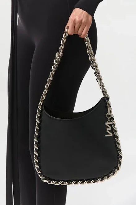 Naked Wardrobe Women's Vegan Leather Chain Handbag