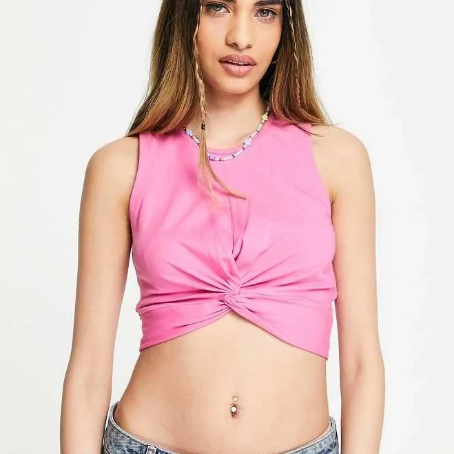 Noisy May twist front crop top