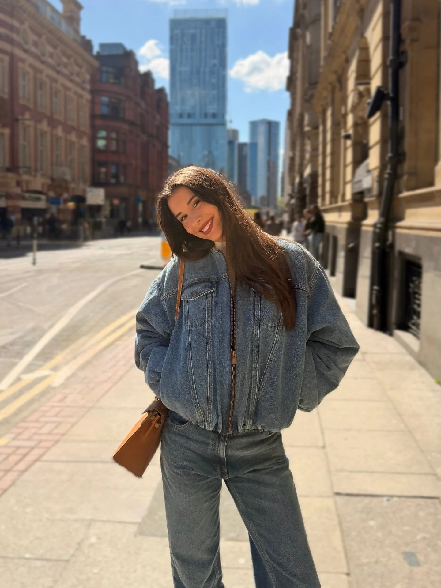 Oversized Denim Jacket With Straight Leg Jeans