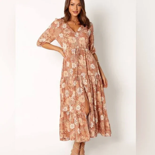 Petal & Pup Women's Kelda Floral Midi Dress