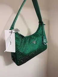 Prada Women's Re-Edition Satin Mini-Bag with Crystals