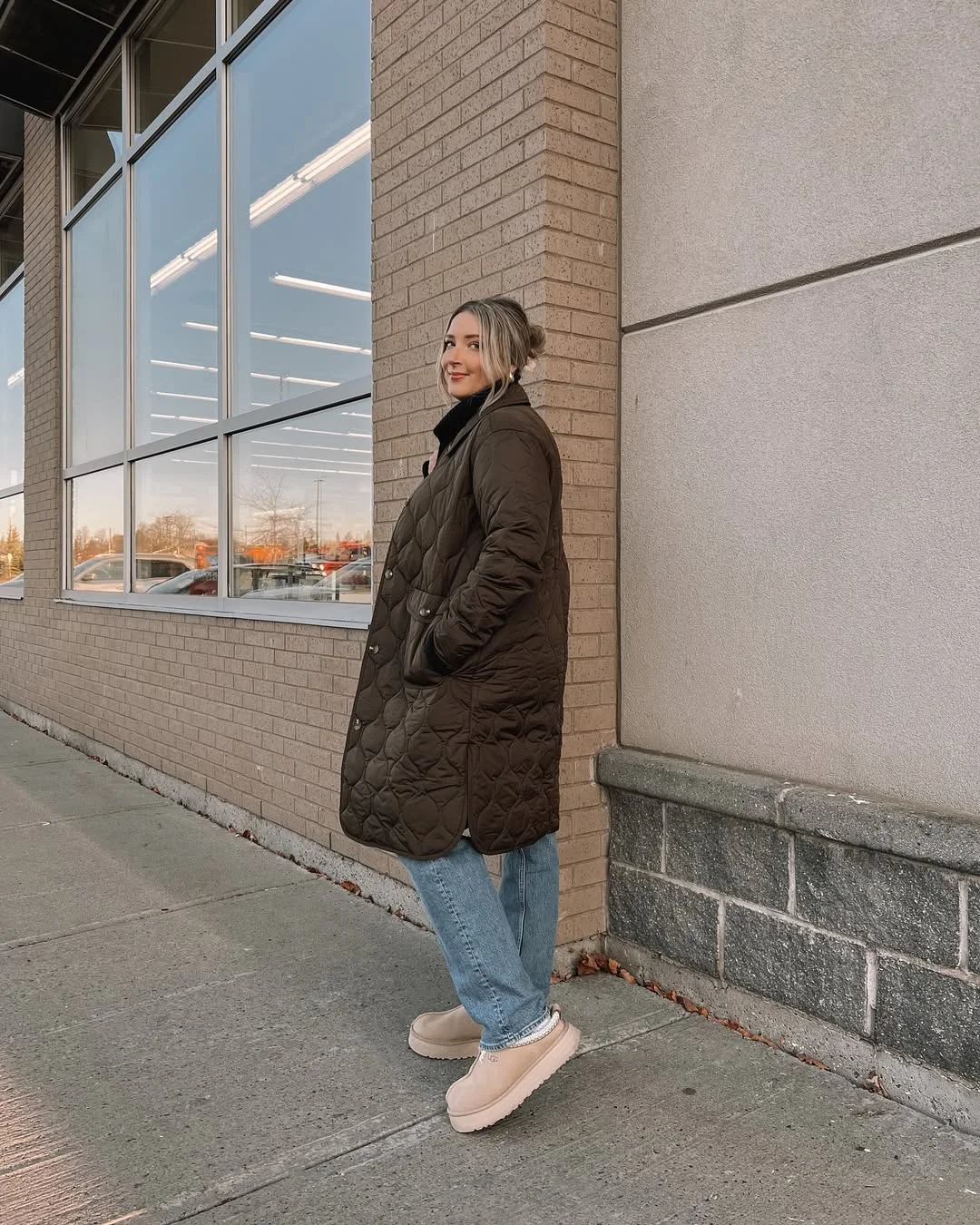 Quilted Barn Jacket And Light Wash Denim