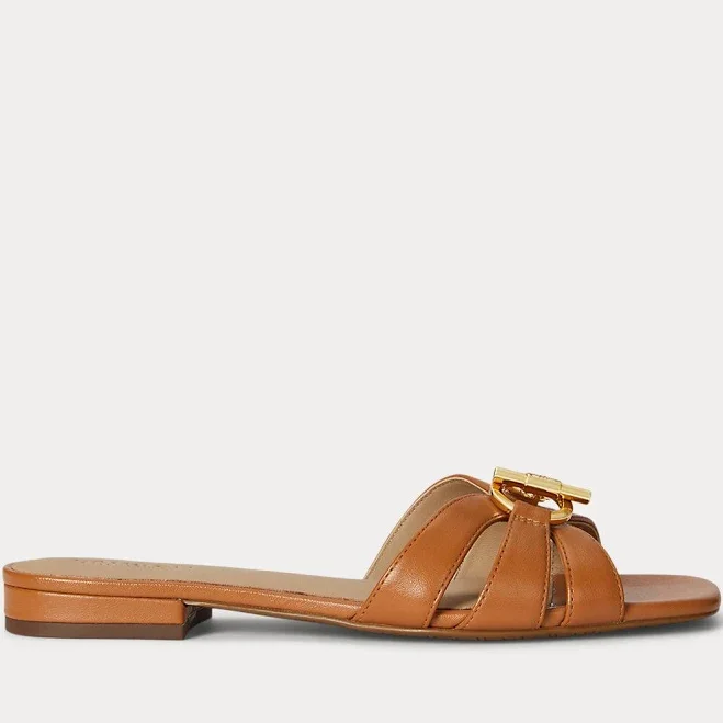 Ralph Lauren Women's Blaike Nappa Leather Slide Sandal