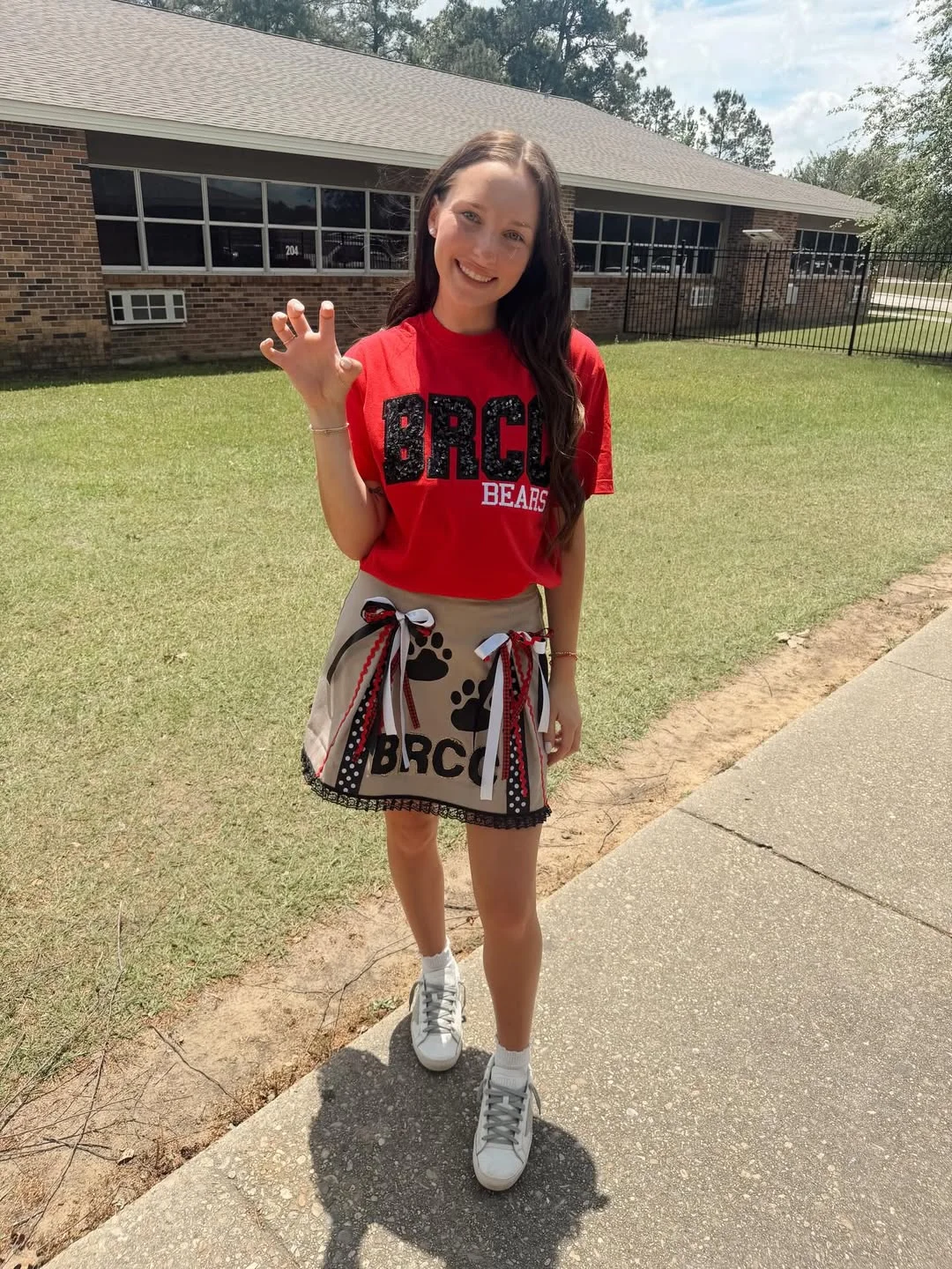 School Spirit Graphic Tee And Custom Skirt