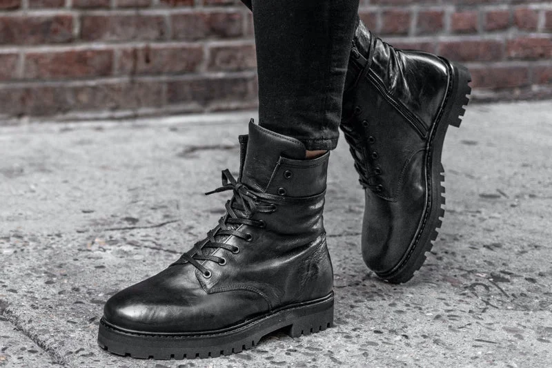 shoes Thursday Boot Company Women's Leather Combat Lace-Up Thursday Boot Company $180