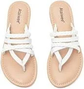 shoes Women's Strappy Braided Slip-On Flat Sandals Walmart - Ataiwee $29.99