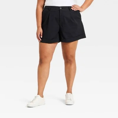 shorts A New Day Women's High-Rise Luxe Linen Tailored Shorts Target $19.5