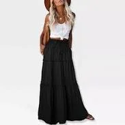 skirt Women's High-Waisted A-Line Ruffle Flowy Maxi Skirt Target $35.99