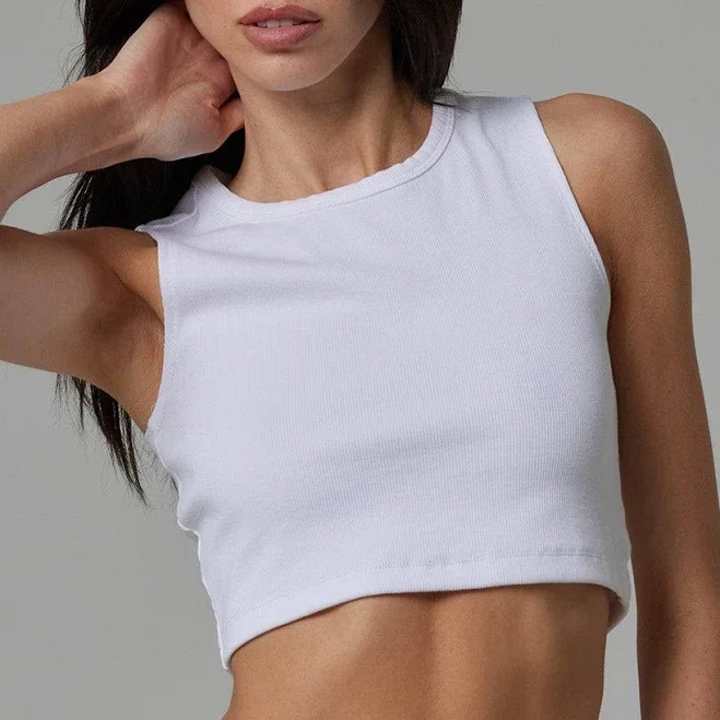 Talentless Women's Rib Fitted Crop Tank