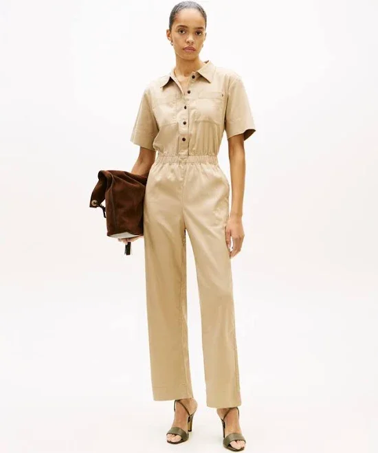 Tommy Hilfiger Women's Lightweight Twill Utility Jumpsuit