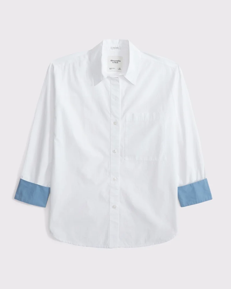 top Abercrombie & Fitch Women's Oversized Poplin Shirt Abercrombie & Fitch $60