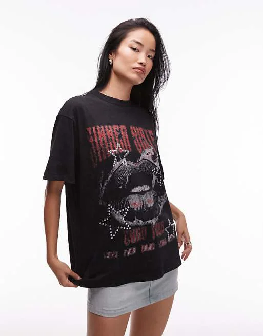 top ASOS Oversized T-Shirt with Band Graphic ASOS $26.59