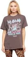 top Def Leppard Oversized Band Tee Pretty Attitude $20