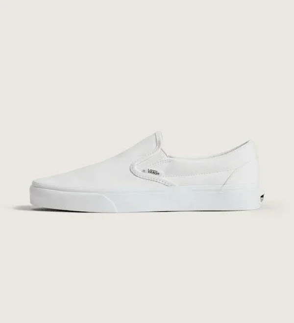 Vans Classic Slip-On Shoes (True White) - 3.5 Boys / 5.0 Women