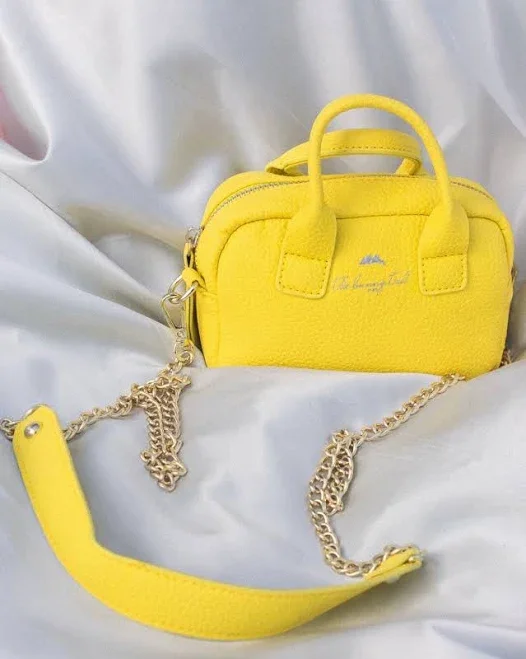 Vegan Leather Mini Bag with Gold Chain