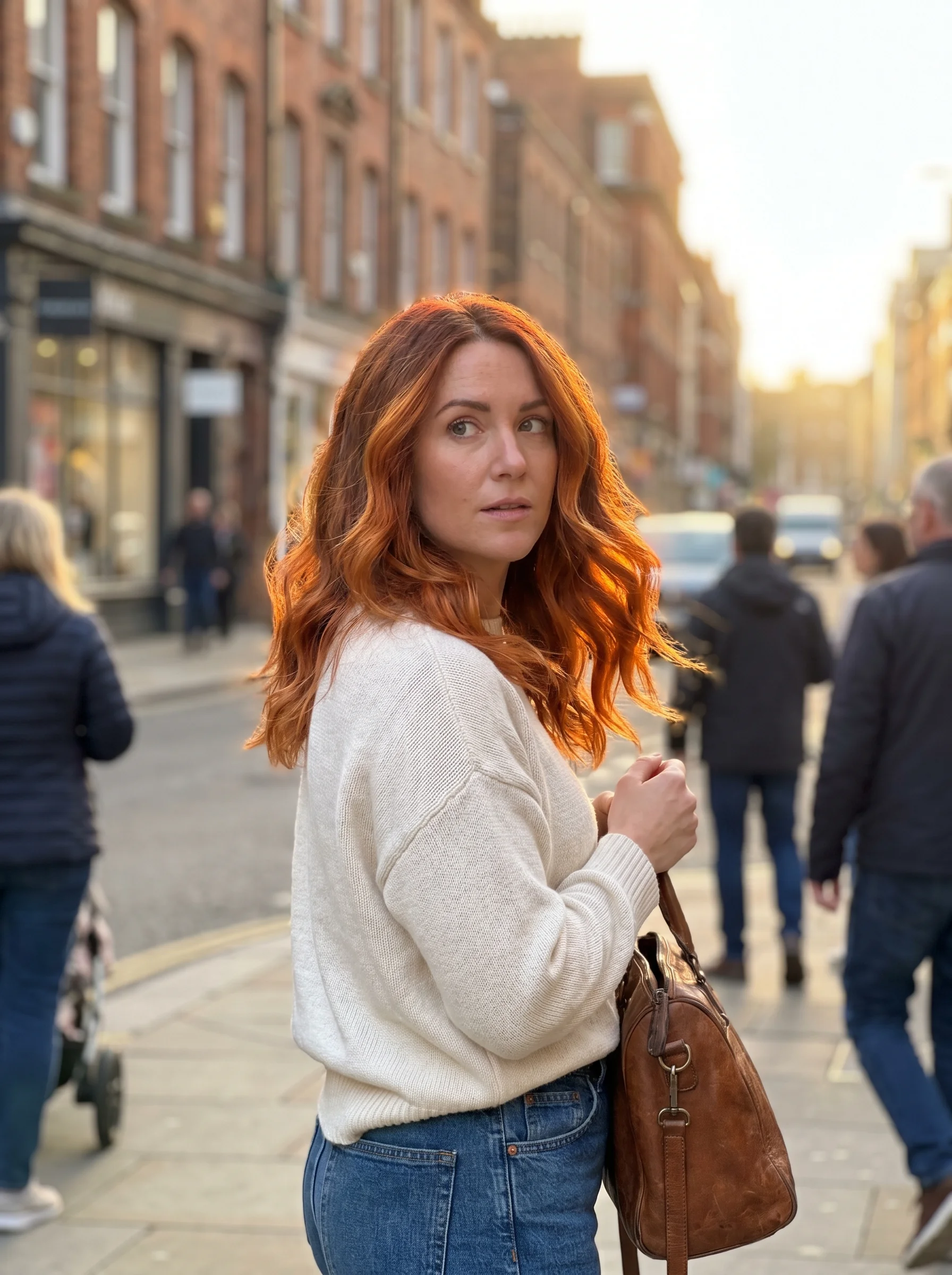 Vibrant 'Aperol Spritz Balayage' with blood orange and bright copper tones, a playful and sun-kissed look for copper hair summer ideas 2026.