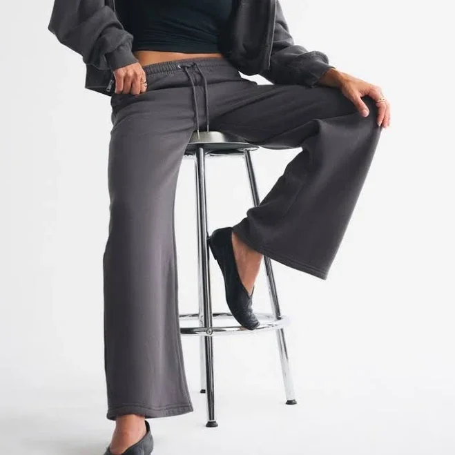 Women's Abercrombie & Fitch High Rise Sunday Wide Leg Sweatpant