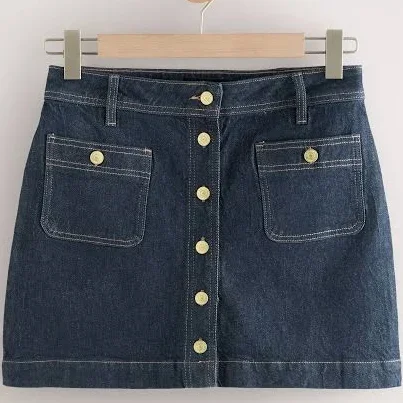 Womens NEXT Patch Pocket Denim Miniskirt